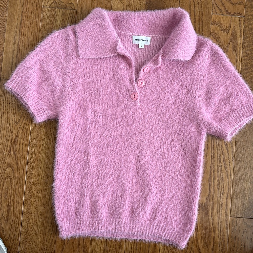 A Superdown Collared Polo Sweater - image 1